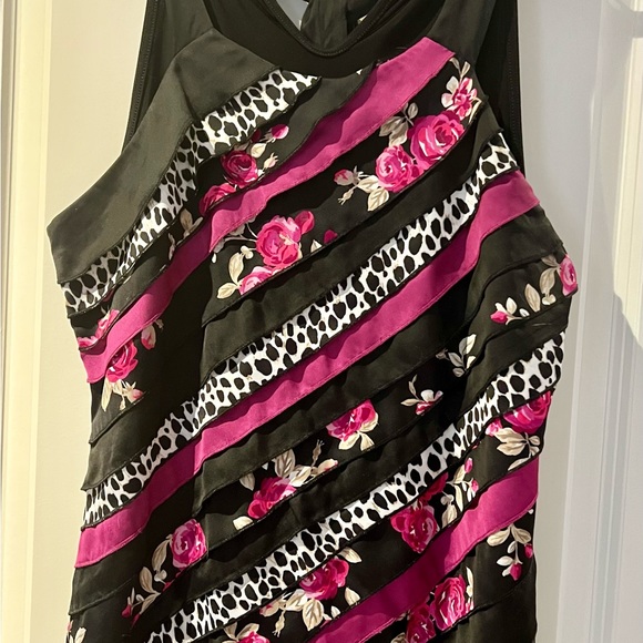 WHBM - Mixed Print Tie Back Halter Top - Size Medium - Picture 6 of 10